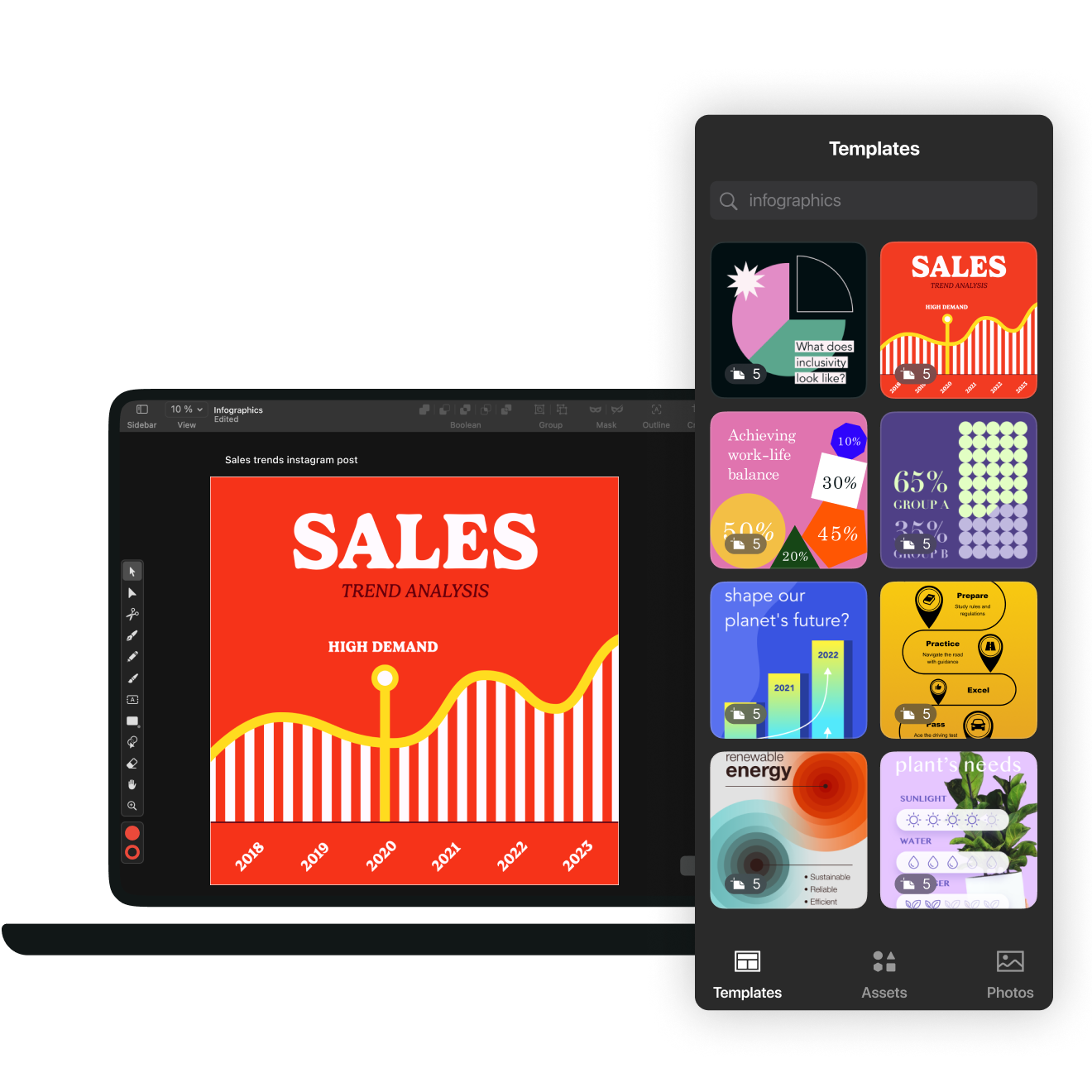 sales google slide designed red template with graph
