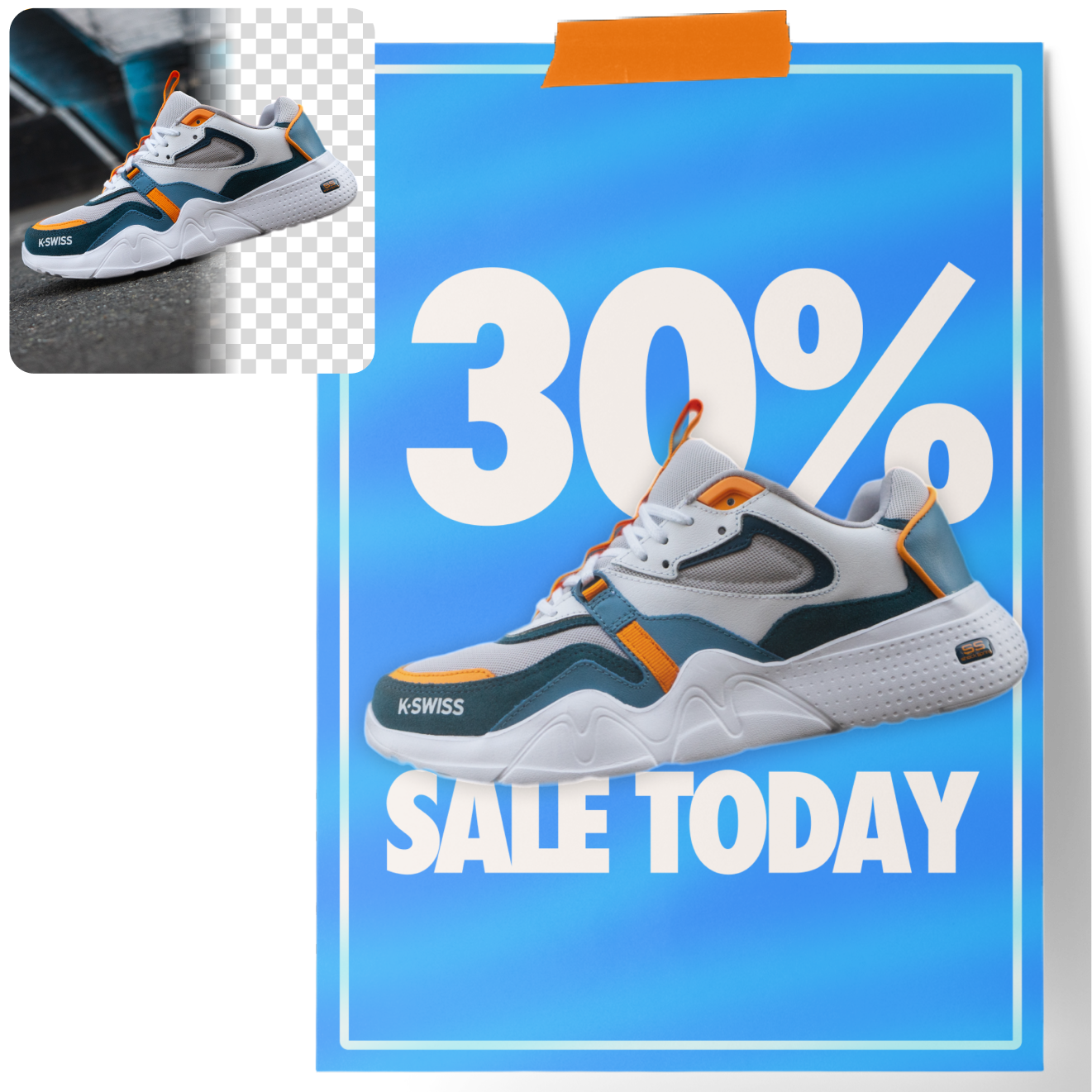 sneakers discount sale poster design