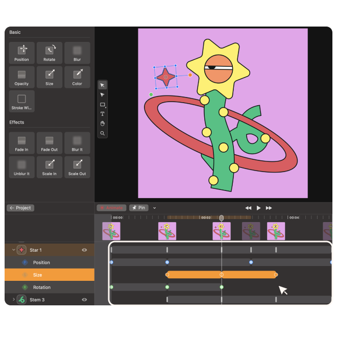timeline animation