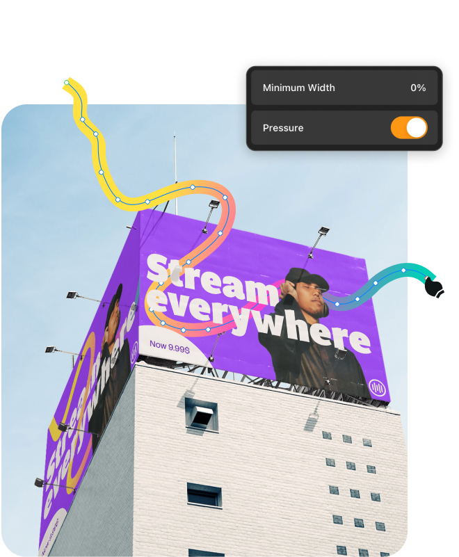 billboard stream everywhere design on building