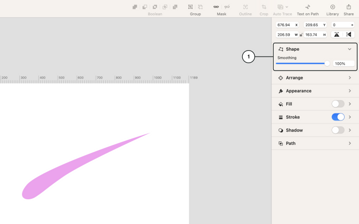 Changing the brush path smoothness