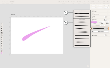 Brush profile preview