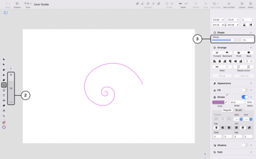 The spiral tool activation