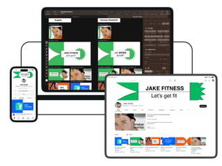 fitness social media youtube graphic design
