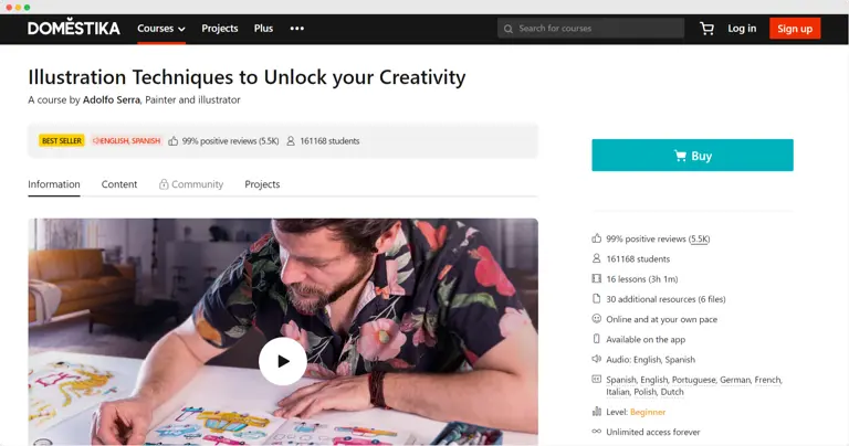Domestika online course for illustrators