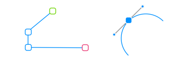 coloured bezier nodes