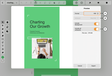 PDF export