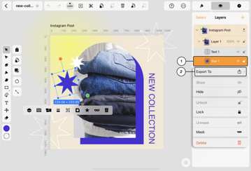 Export a single layer option 2