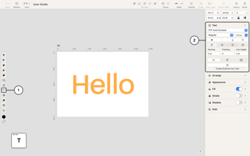 The text tool