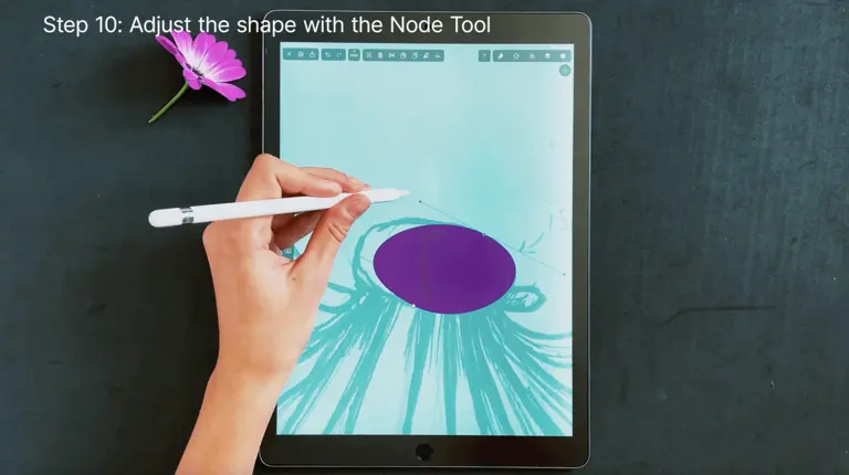 How to draw a flower with vectornator