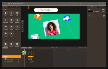 Linearity Move's Top Toolbar