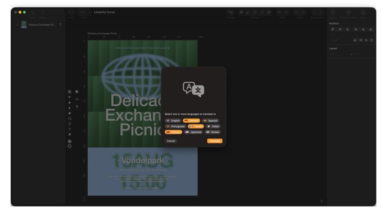 translation setup
