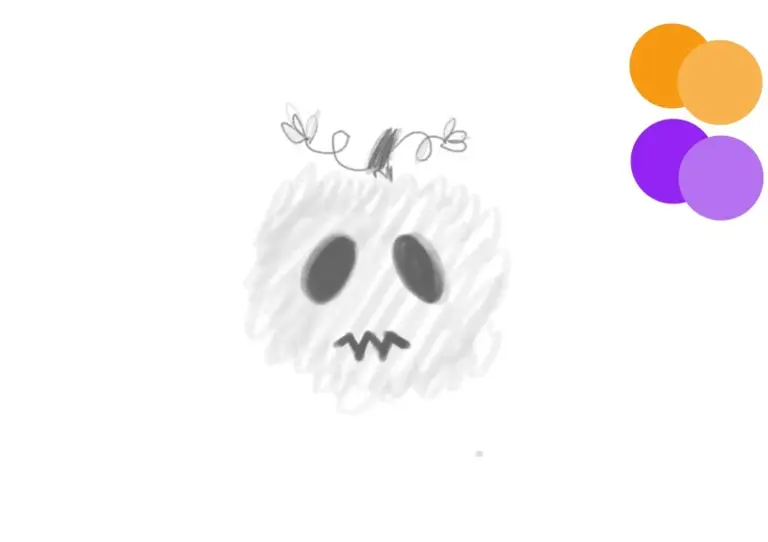 Pumpkin illustration opacity on