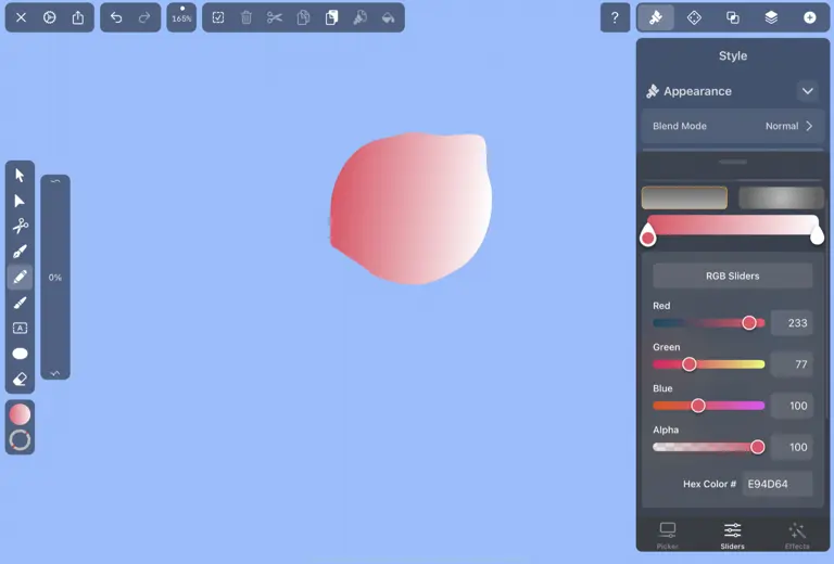 rose petal shape on vectornator